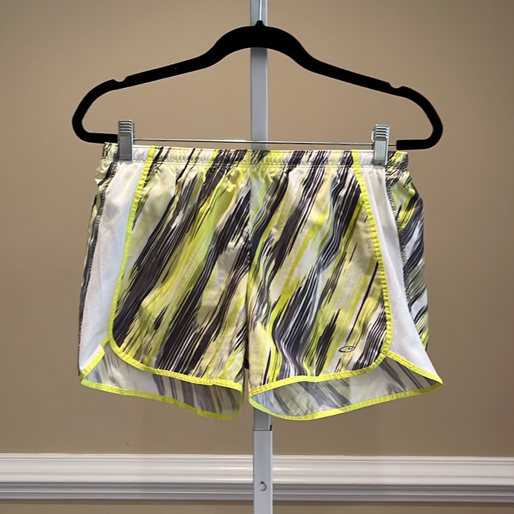 Champion Neon Yellow Athletic Running Shorts with Liner Size Smalll